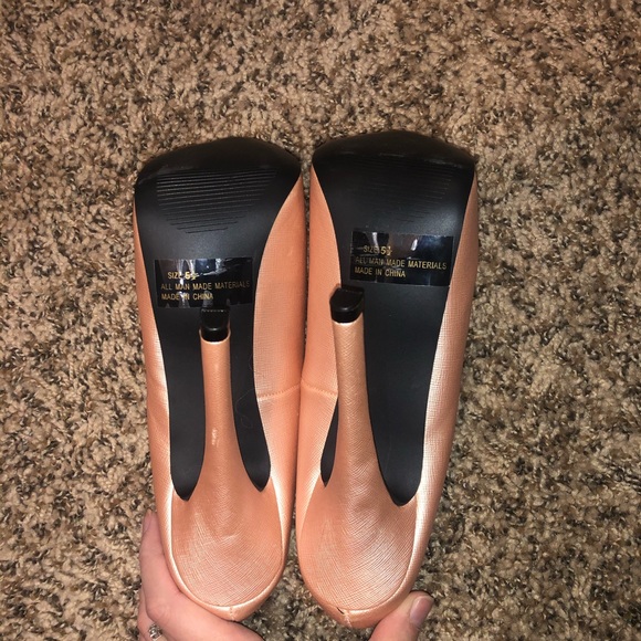Rose Gold Platform Heels - Picture 3 of 4